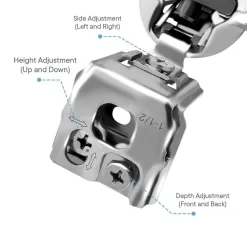 Unbranded 1-1/2-30 105-Degree 1-1/2 in. (35 mm) Overlay Soft Close Face Frame Cabinet Hinges with Installation Screws (30-Pairs)