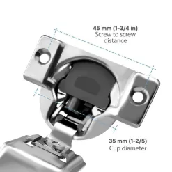Unbranded 1-1/2-30 105-Degree 1-1/2 in. (35 mm) Overlay Soft Close Face Frame Cabinet Hinges with Installation Screws (30-Pairs)