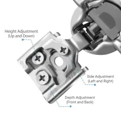 Unbranded 1/2-SOFT-30 105-Degree 1/2 in. (35 mm) Overlay Soft Close Face Frame Cabinet Hinges with Installation Screws (30-Pairs)