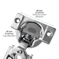 Unbranded 1/2-SOFT-30 105-Degree 1/2 in. (35 mm) Overlay Soft Close Face Frame Cabinet Hinges with Installation Screws (30-Pairs)