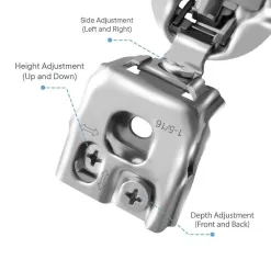Unbranded 1-5/16-30 105-Degree 1-5/16 in. (35 mm) Overlay Soft Close Face Frame Cabinet Hinges with Installation Screws (30-Pairs)