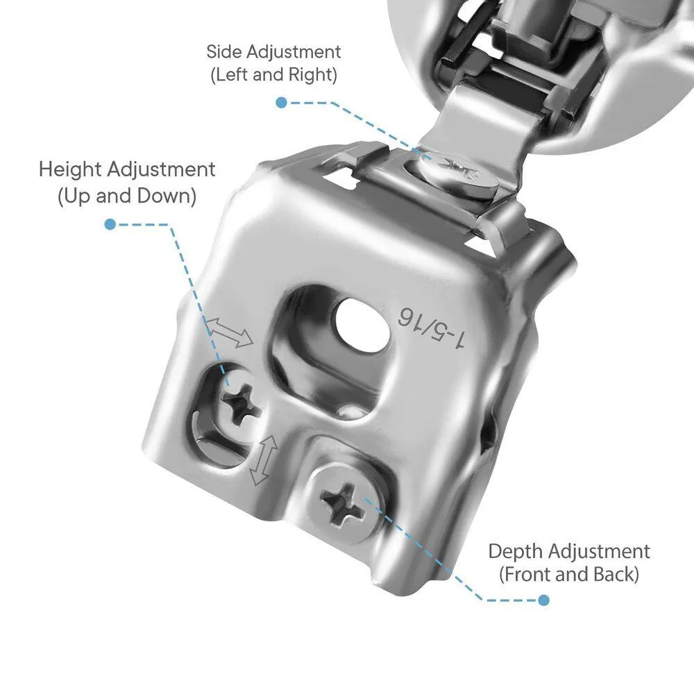 Unbranded 1-5/16-30 105-Degree 1-5/16 in. (35 mm) Overlay Soft Close Face Frame Cabinet Hinges with Installation Screws (30-Pairs)