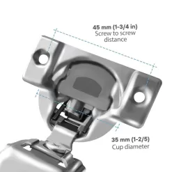 Unbranded 1-5/16-30 105-Degree 1-5/16 in. (35 mm) Overlay Soft Close Face Frame Cabinet Hinges with Installation Screws (30-Pairs)