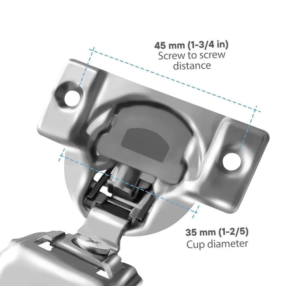 Unbranded 1-5/16-30 105-Degree 1-5/16 in. (35 mm) Overlay Soft Close Face Frame Cabinet Hinges with Installation Screws (30-Pairs)