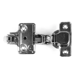 Unbranded 2258-30 110-Degree 35 mm Half Overlay Soft Close Frameless Cabinet Hinges with Installation Screws (30-Pairs)