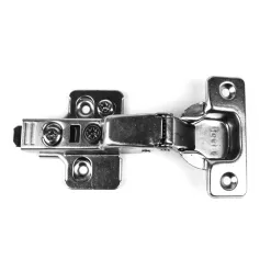 Unbranded 2258-30 110-Degree 35 mm Half Overlay Soft Close Frameless Cabinet Hinges with Installation Screws (30-Pairs)