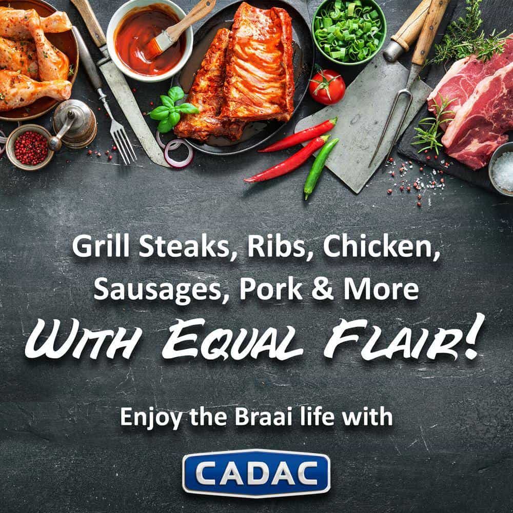 Cadac 98251-41G01-US Entertainer 4-Burner Propane Gas Grill in Stainless Steel