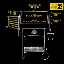 Pit Boss 700 Classic Wood Fired Pellet Grill with Flamebroiler