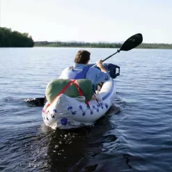 Sea Eagle 370 Pro 3 Person Inflatable Water Sport Kayak Canoe Package