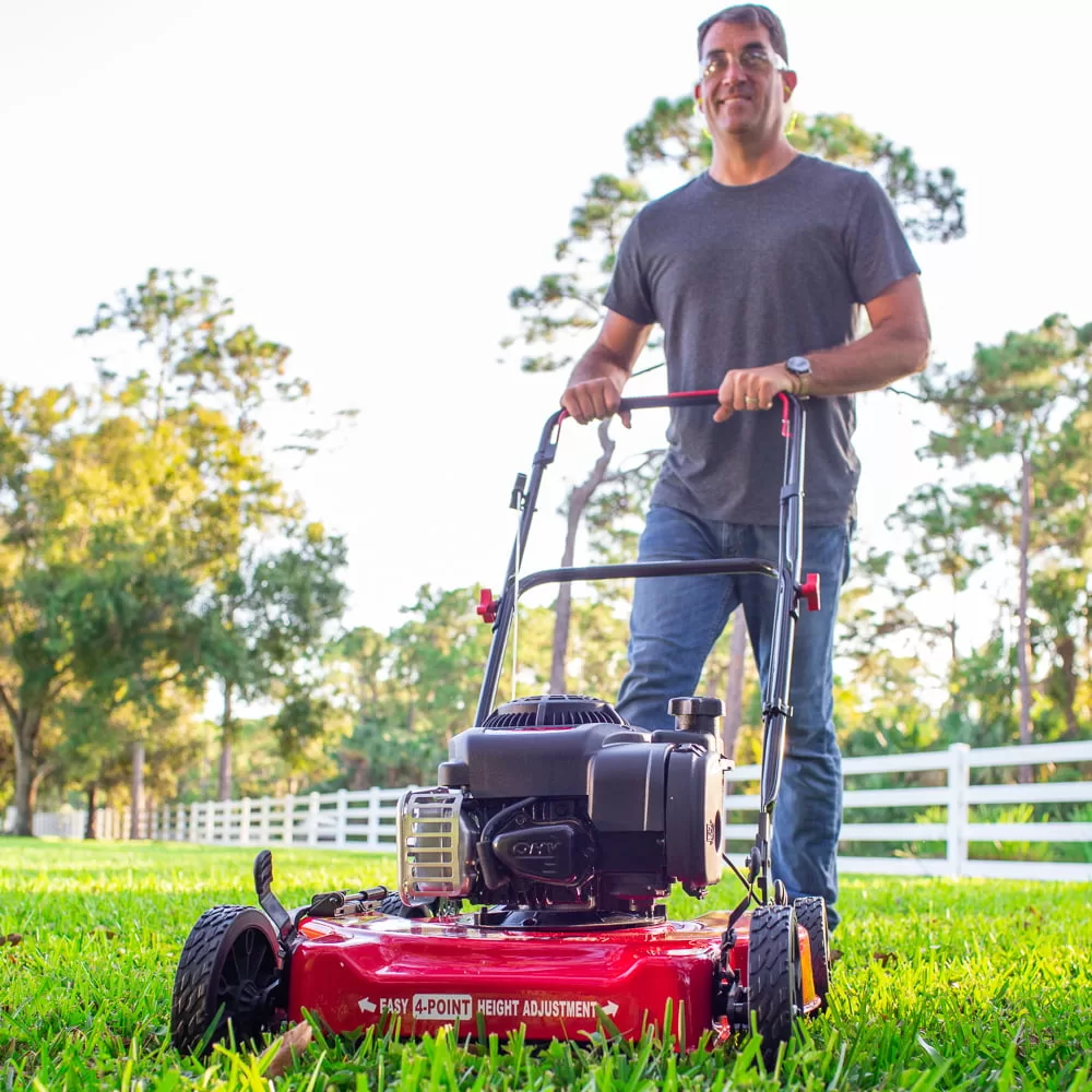 Hyper Tough 20-inch 125cc Gas Push Mower with Briggs & Stratton Engine (Assembly Details: 46.9 lbs; 22.10-inch Height)