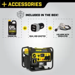 Champion Power Equipment 200978 4500-Watt Recoil Start Gasoline and Propane Powered Dual Fuel Open Frame Inverter Generator with CO Shield