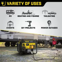 Champion Power Equipment 201049 4500-Watt Recoil Start Gasoline Powered Open Frame Inverter Generator with CO Shield
