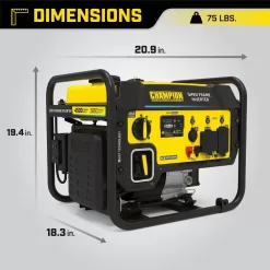 Champion Power Equipment 201049 4500-Watt Recoil Start Gasoline Powered Open Frame Inverter Generator with CO Shield