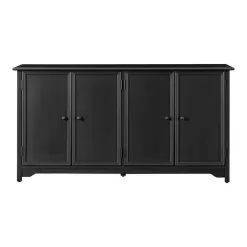 Home Decorators Collection Bradstone 4 Door Charcoal Black Storage Console