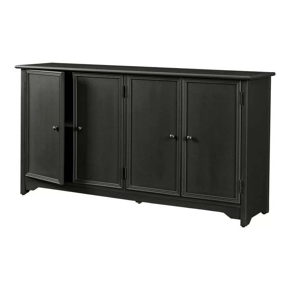 Home Decorators Collection Bradstone 4 Door Charcoal Black Storage Console
