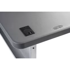 National Public Seating BPFT-2460-20 60 in. Charcoal Plastic Folding Flip-N-Store Training Table