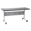National Public Seating BPFT-2460-20 60 in. Charcoal Plastic Folding Flip-N-Store Training Table