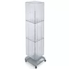 Azar Displays 701465-CLR 64 in. H x 14 in. W Interlock Pegboard Tower on a Revolving Base with Wheels in Clear