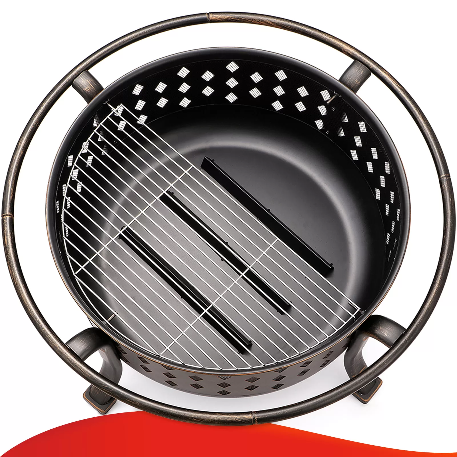 SinglyFire 36 Inch Fire Pits for Outside Large Outdoor Fire Pit
