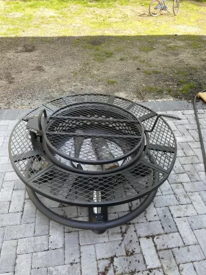 MASTER FORGE 47.24-in W Black Steel Wood-Burning Fire Pit
