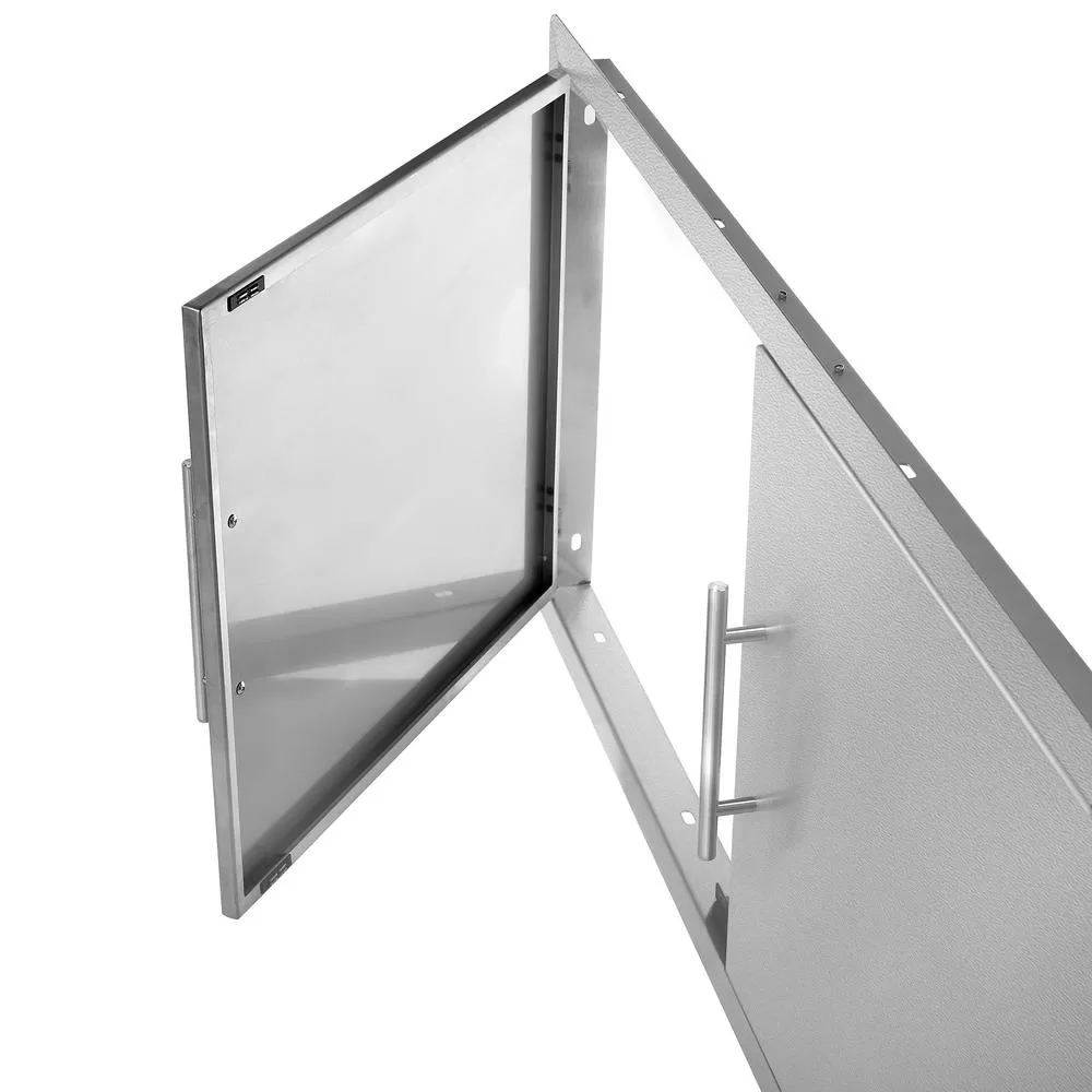 AdirHome BBQ Grill Double Access Door Panel, Stainless Steel, Rust-Resistant, Single Face, 42 Inches