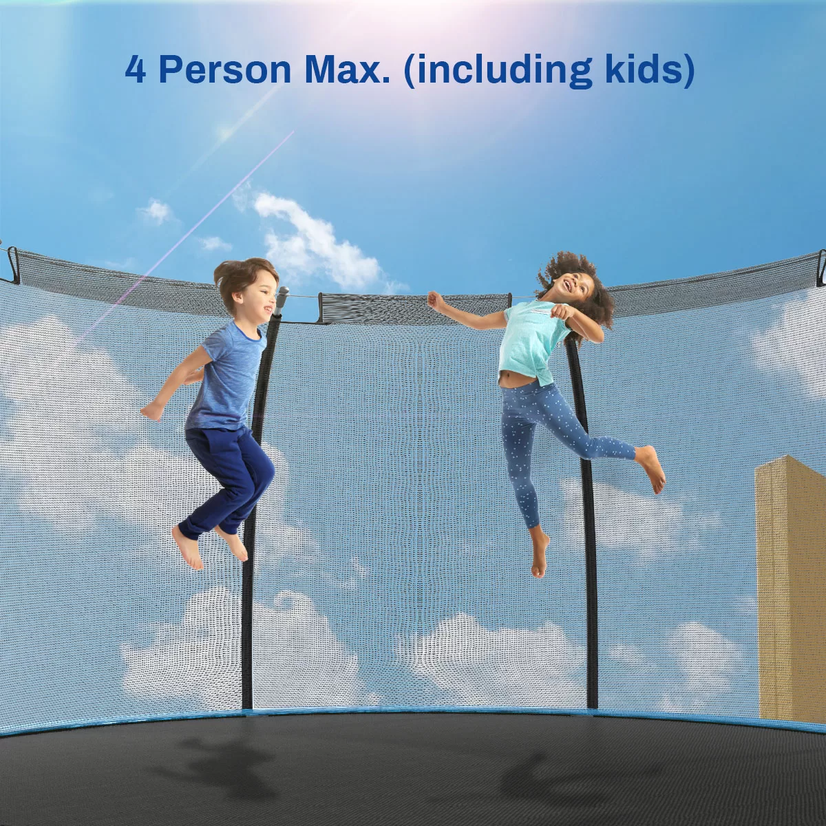 Nazhura Trampoline 12 ft with Enclosure and Basketball Hoop, 1300lbs Capacity