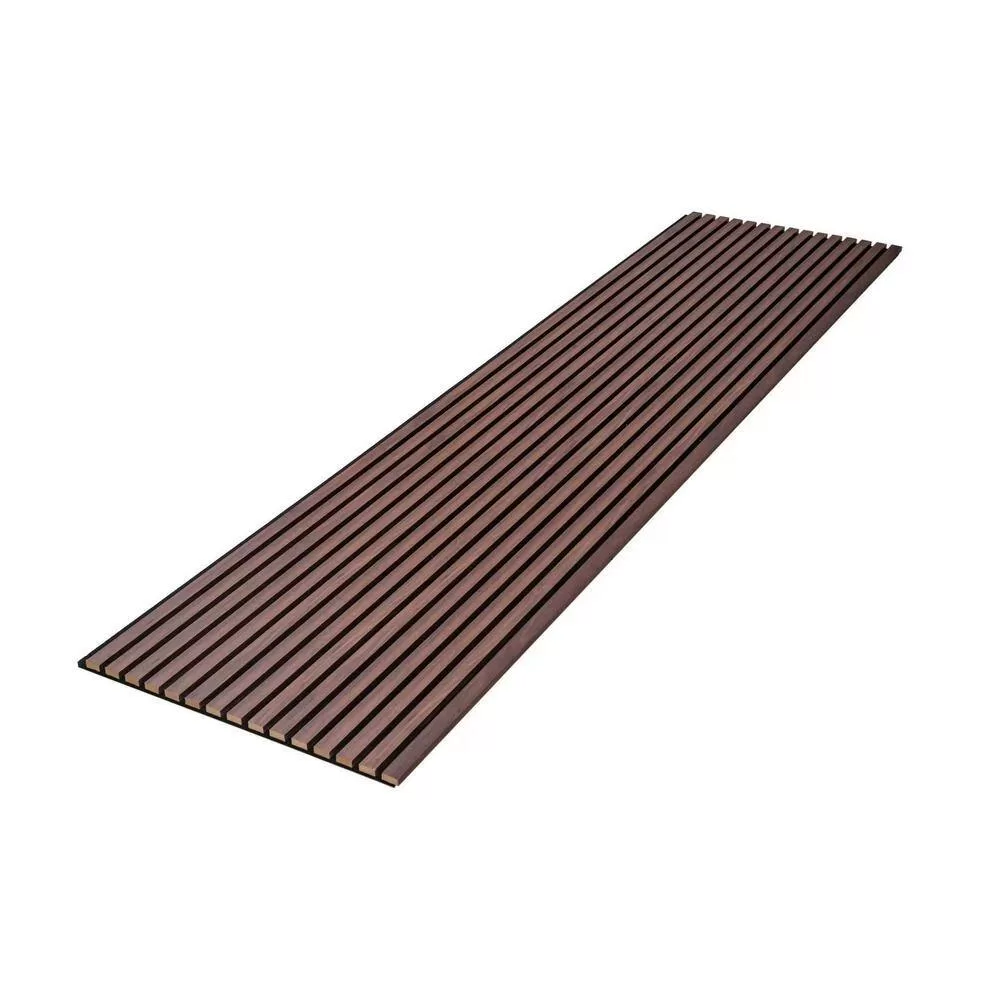 Ejoy VinylCladding_ACP_011_94x24 94 in. x 23.6 in x 0.8 in. Acoustic Vinyl Wall Cladding Siding Board in Dark Chestnut Color (Set of 1-Piece)