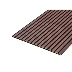 Ejoy VinylCladding_ACP_011_94x24 94 in. x 23.6 in x 0.8 in. Acoustic Vinyl Wall Cladding Siding Board in Dark Chestnut Color (Set of 1-Piece)