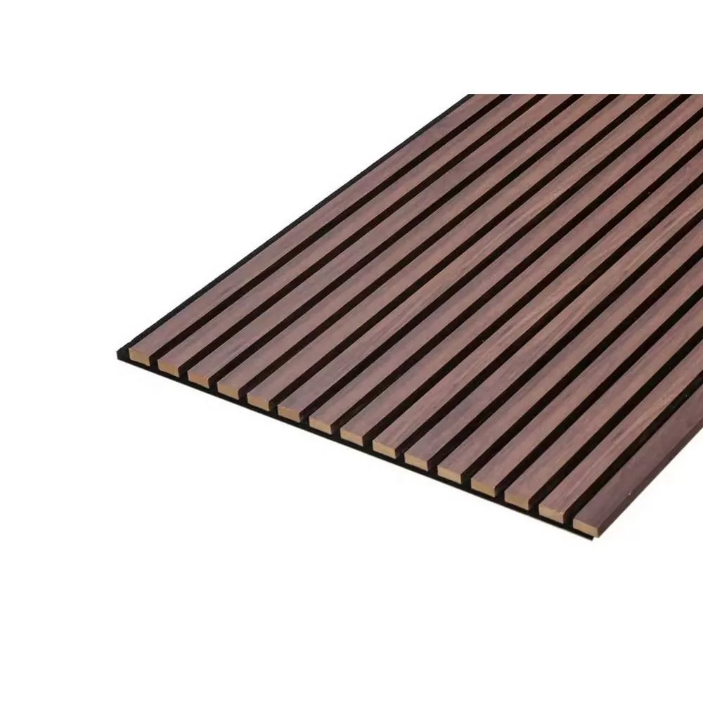 Ejoy VinylCladding_ACP_011_94x24 94 in. x 23.6 in x 0.8 in. Acoustic Vinyl Wall Cladding Siding Board in Dark Chestnut Color (Set of 1-Piece)