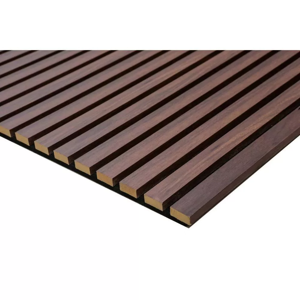 Ejoy VinylCladding_ACP_011_94x24 94 in. x 23.6 in x 0.8 in. Acoustic Vinyl Wall Cladding Siding Board in Dark Chestnut Color (Set of 1-Piece)