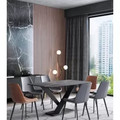 Ejoy VinylCladding_ACP_011_94x24 94 in. x 23.6 in x 0.8 in. Acoustic Vinyl Wall Cladding Siding Board in Dark Chestnut Color (Set of 1-Piece)