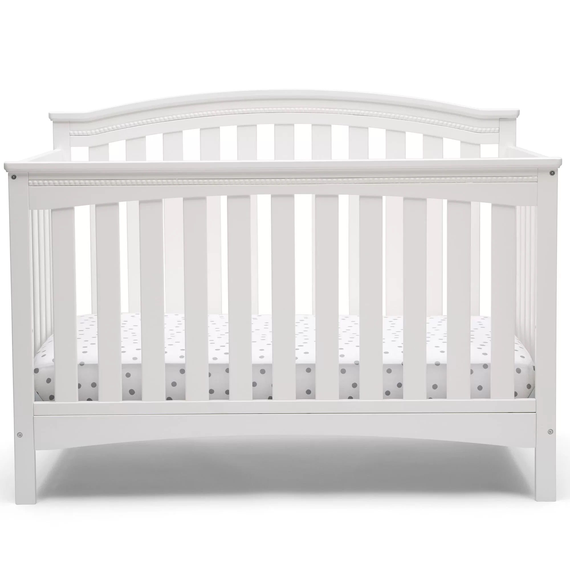 Delta Children Waverly 6-in-1 Convertible Baby Crib, Bianca White
