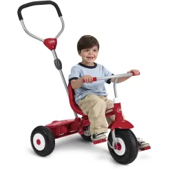 Radio Flyer, All-Terrain 4-in-1 Stroll 'N Trike, Air Tires, Red