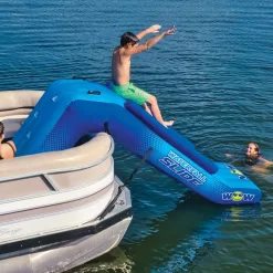 WOW SPORTS Inflatable Waterfall Slide for Pontoon Boats 1 Person
