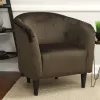 Mainstays Microfiber Tub Accent Chair, Chocolate Brown