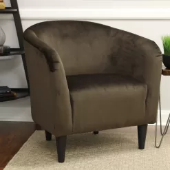 Mainstays Microfiber Tub Accent Chair, Chocolate Brown