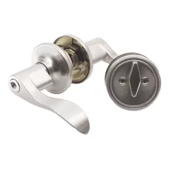 DELANEY HARDWARE KIT#BN3001R-PP 5-Bennett Satin Nickel Entry Door Handles and 5-Satin Nickel Single Cylinder Deadbolt All Keyed Alike