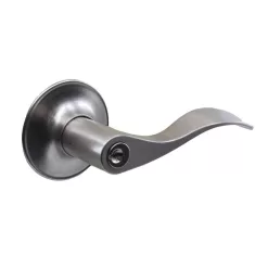 DELANEY HARDWARE KIT#BN3001R-PP 5-Bennett Satin Nickel Entry Door Handles and 5-Satin Nickel Single Cylinder Deadbolt All Keyed Alike
