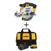 DEWALT 20V MAX Cordless 6.5 in. Circular Saw, (1) 20V Lithium-Ion 5.0Ah Battery, Charger, and Kit Bag