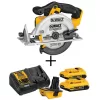 DEWALT DCS391BW2203c 20V MAX Lithium-Ion Cordless Circular Saw and 18V to 20V MAX Lithium-ion Battery Adapter Kit (2 Pack)