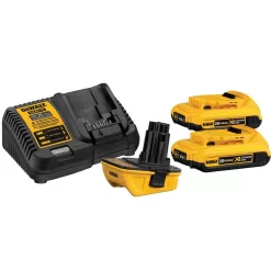 DEWALT DCS391BW2203c 20V MAX Lithium-Ion Cordless Circular Saw and 18V to 20V MAX Lithium-ion Battery Adapter Kit (2 Pack)