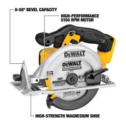 DEWALT DCS391BW2203c 20V MAX Lithium-Ion Cordless Circular Saw and 18V to 20V MAX Lithium-ion Battery Adapter Kit (2 Pack)