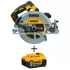 DEWALT DCS570BW205 20V MAX XR Cordless Brushless 7-1/4 in. Circular Saw and (1) 20V MAX XR Premium Lithium-Ion 5.0Ah Battery