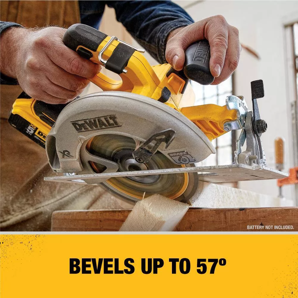DEWALT DCS570BWDCB52CK 20V MAX Li-Ion Cordless Brushless 7-1/4 in. Circ Saw, (2) 20V MAX XR Premium Lithium-Ion 5.0Ah Batteries, and Charger