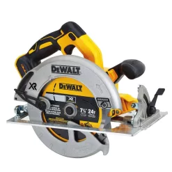 DEWALT DCS570BWFV37243 20V MAX XR Cordless Brushless 7-1/4 in. Circular Saw (Tool Only) & FLEXVOLT 7-1/4 in. 24 Tooth Circ Saw Blades (3 Pack)