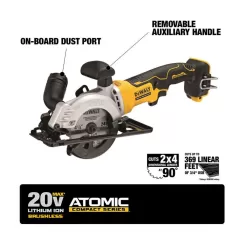 DEWALT DCS571BWP034C ATOMIC 20V MAX Cordless Brushless 4-1/2 in. Circular Saw and 20V MAX POWERSTACK Compact Battery Starter Kit
