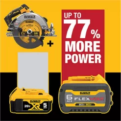 DEWALT DCS573BW606 20V MAX Cordless Brushless 7-1/4 in. Circular Saw with FLEXVOLT Advantage and (1) FLEXVOLT 6.0Ah Battery