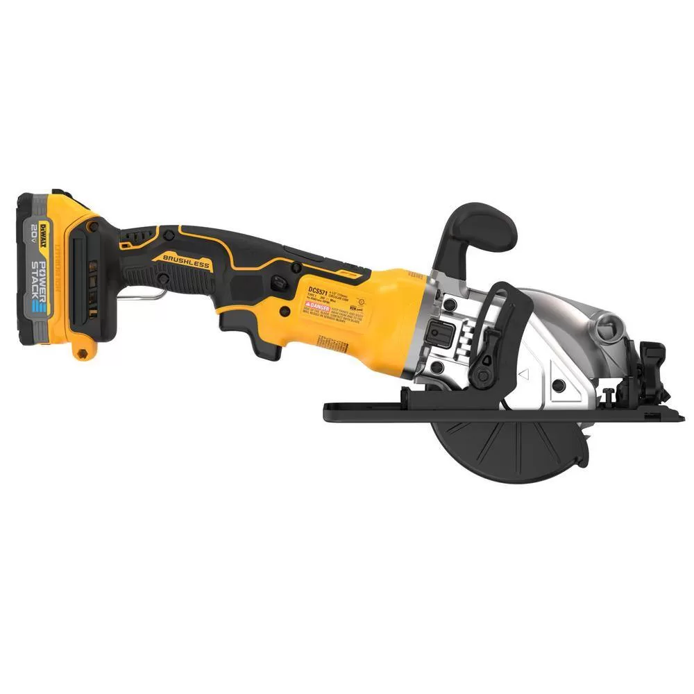 DEWALT DCW600BWCS571E1 Atomic 20-Volt MAX Lithium-Ion Cordless Brushless 4-1/2 in. Circular Saw & Compact Router with 1.7Ah Battery & Charger