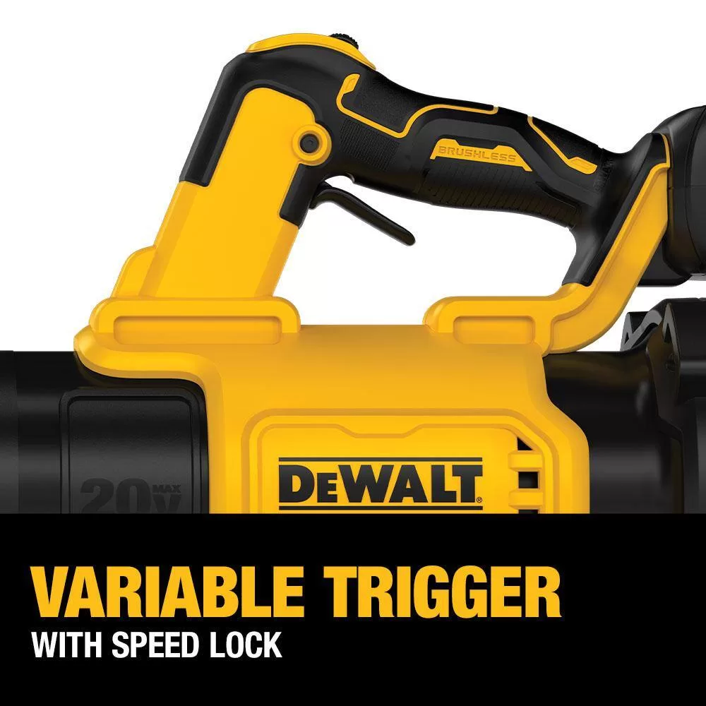 DEWALT DCBL722BWCB240C 20V MAX 125 MPH 450 CFM Cordless Brushless Handheld Blower with 20V Compact Lithium-Ion 4Ah Battery & 12V to 20V Charger