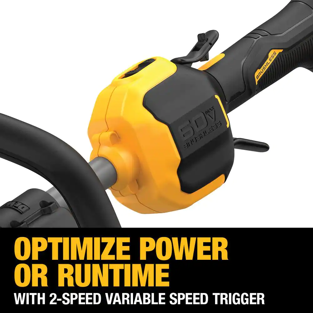 DEWALT DCST972X1 60V MAX Brushless Cordless Battery Powered Attachment Capable String Trimmer Kit, (1) FLEXVOLT 3Ah Battery and Charger